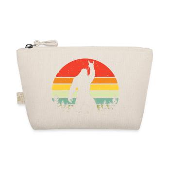 Bigfoot Rock On Sign Sasquatch Yeti Rock And Roll - Organic Pouch - nature - Front