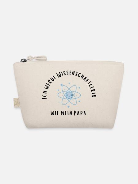 Wie mein Papa - eine echte Wissenschaftlerin! - Bio-Täschchen - Natur - Vorne