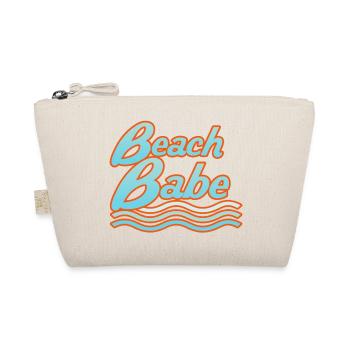 Beach Babe Neon Waves Typography - Organic Pouch - nature - Front