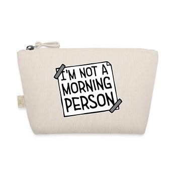 Je ne suis pas une personne du matin Lustig Müde Morgenmuffel - Trousse biologique - nature - Devant