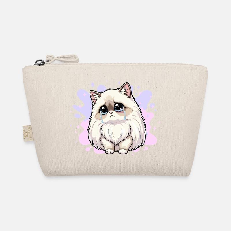 Tear cat heart cat Organic Pouch