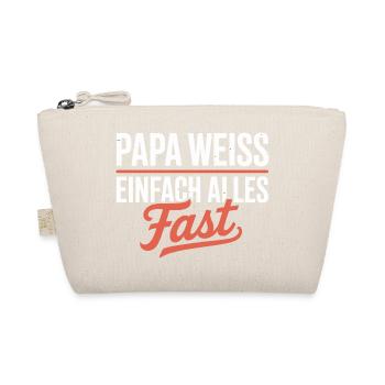 Papa Witze Der Geniale Papa Der Alles Weiß - Bio-Täschchen - Natur - Vorne