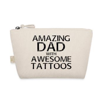 Erstaunlicher Vater mit tollen Tattoos – lustiges Geschenk - Bio-Täschchen - Natur - Vorne
