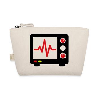 EKG Monitor Herzschlag Medizin - Bio-Täschchen - Natur - Vorne