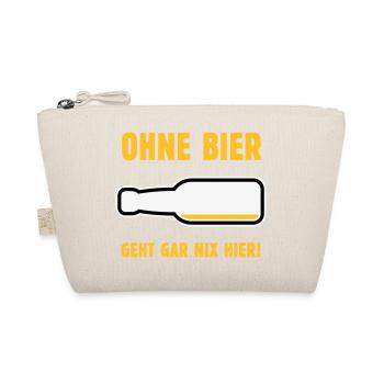 Ohne Bier Geht Gar Nix Hier! (Bierchen / NEG 3C) - Bio-Täschchen - Natur - Vorne