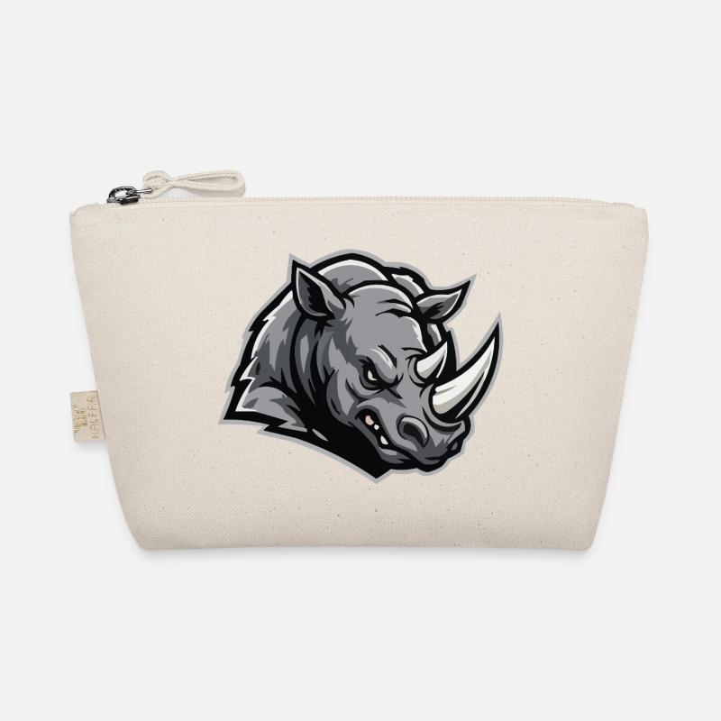 Stählernder Rhino Kopf Bio-Täschchen