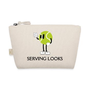 Serving Looks — Tennis Style Cartoon - Organic Pouch - nature - Front