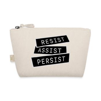 Resist Assist Persist Aktivismus Motivation Logo - Bio-Täschchen - Natur - Vorne