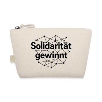 Solidarität Gewinnt Statement Spruch - Bio-Täschchen - Natur - Vorne