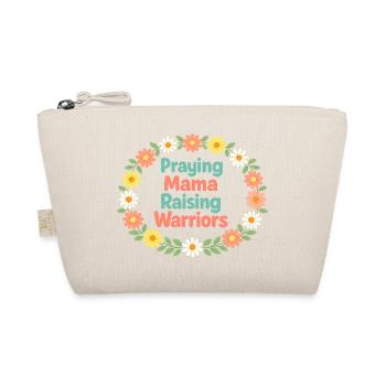 Betende Mama erzieht Krieger | Blumenkranz - Bio-Täschchen - Natur - Vorne
