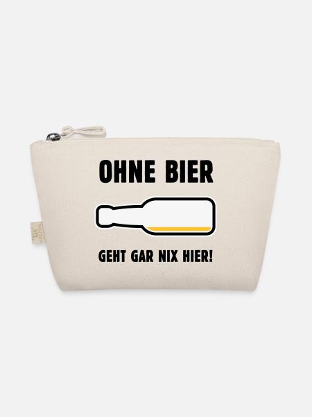 Ohne Bier Geht Gar Nix Hier! (Bierchen / POS 3C) - Bio-Täschchen - Natur - Vorne