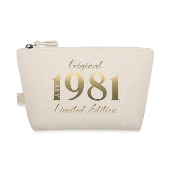45. Geburtstag Geschenk Vintage Juli Jahrgang 1981 - Bio-Täschchen - Natur - Vorne