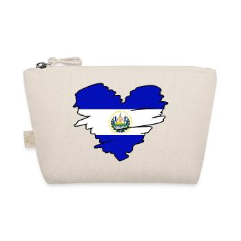 El Salvador Salvadoran Flag Heart El Salvador - Organic Pouch - nature - Front