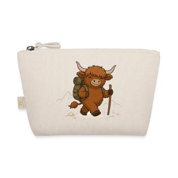 Randonnement du bétail des Highlands avec un sac à dos - Trousse biologique - nature - Devant