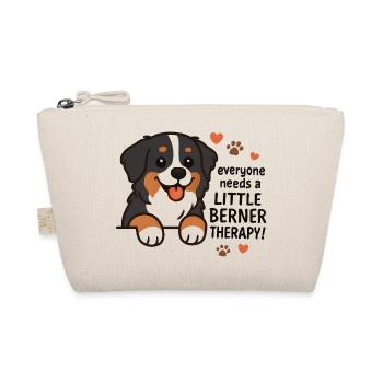 Bernese Mountain Dog Little Berner Therapy Dog Humor - Organic Pouch - nature - Front