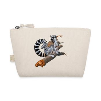 Animaux de la jungle, lémurien à queue annelée sur une branche - Trousse biologique - nature - Devant