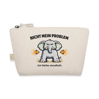 Nicht mein Problem – standhafter Elefant - Bio-Täschchen - Natur - Vorne