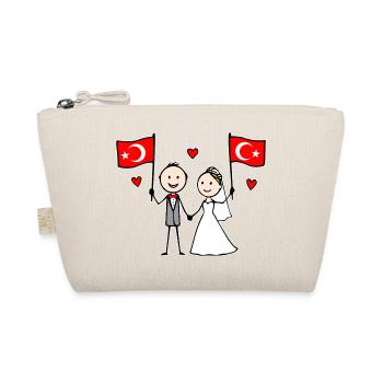 Wedding Couple Turkey Flag - Organic Pouch - nature - Front