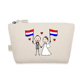 Wedding Couple Holland Flag - Organic Pouch - nature - Front