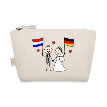 Wedding Couple Holland Germany Flag - Organic Pouch - nature - Front