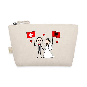 Couple de mariage Suisse Albanie Drapeau - Trousse biologique - nature - Devant