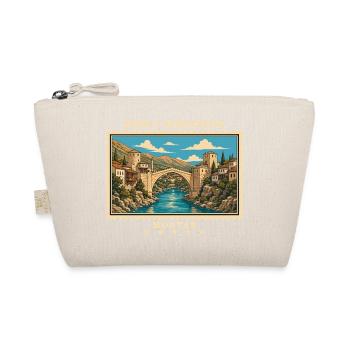 Bosnien und Herzegowina Mostar Vintage Reisemarke - Bio-Täschchen - Natur - Vorne