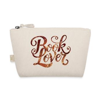 Book Lover Reading Books Typography - Organic Pouch - nature - Front