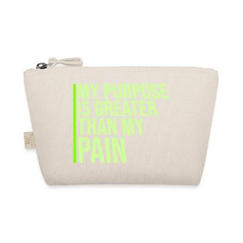 Mon but est plus grand que ma douleur, ce qui signifie le logo des guillemets - Trousse biologique - nature - Devant