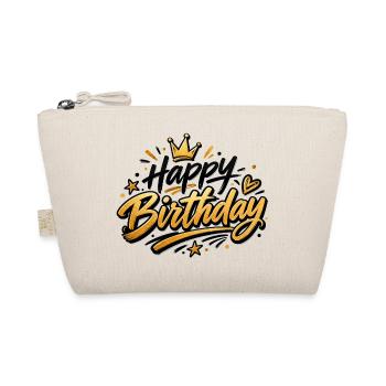 Happy Birthday - Bio-Täschchen - Natur - Vorne