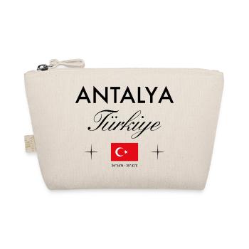 Antalya Turkey Coordinates Travel Souvenir - Organic Pouch - nature - Front