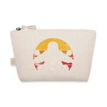 Retro motorcyclist in sunset - Organic Pouch - nature - Front