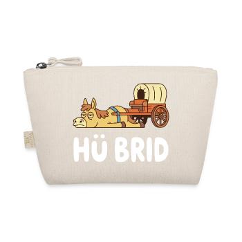 Hü-Brid Lustiges Hybrid Pferd Wortspiel - Bio-Täschchen - Natur - Vorne