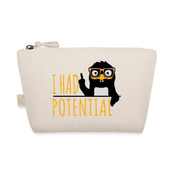 I Had Potential Ich Hatte Potenzial Pinguin Logo - Bio-Täschchen - Natur - Vorne