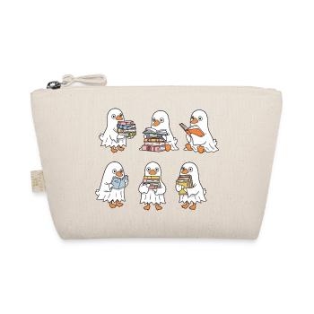 Lesende Pinguine Buchliebhaber - Bio-Täschchen - Natur - Vorne