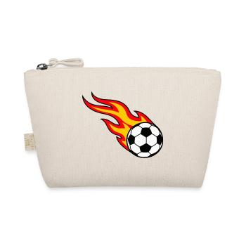 Flammender Fußball mit einer Kometenspur - Bio-Täschchen - Natur - Vorne