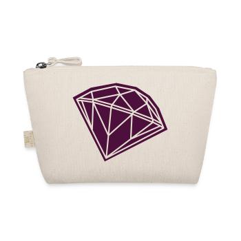 Geometrischer Diamant in Lila - Bio-Täschchen - Natur - Vorne