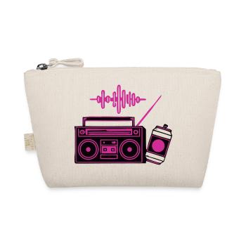 Neon Boombox Radio Grafik - Bio-Täschchen - Natur - Vorne
