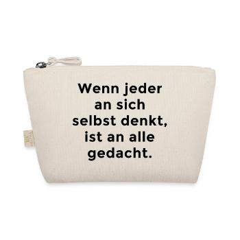 Spruch Egoismus - Bio-Täschchen - Natur - Vorne