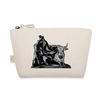 Vintage_Bull_and_Matador_Corrida_Ink_Art - Bio-Täschchen - Natur - Vorne