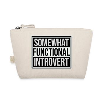 Somewhat Functional Introvert Spruch Logo Text - Bio-Täschchen - Natur - Vorne