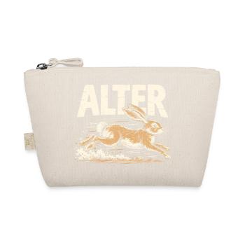 Alter Hase – Retro Hasen Spruch - Bio-Täschchen - Natur - Vorne
