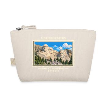 Vereinigte Staaten Mount Rushmore Vintage Marke - Bio-Täschchen - Natur - Vorne