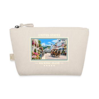 Vereinigte Staaten Mackinac Island Vintage Marke - Bio-Täschchen - Natur - Vorne