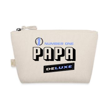 Papa Number One Deluxe Bester Familie Sprüche - Bio-Täschchen - Natur - Vorne