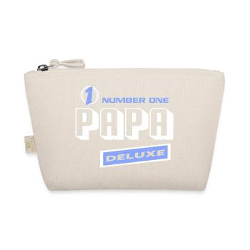 Papa Number One Deluxe Bester Familie Family - Bio-Täschchen - Natur - Vorne