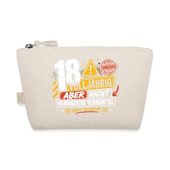 18 Geburtstag Volljährig Lustiger Spruch Geschenk - Bio-Täschchen - Natur - Vorne