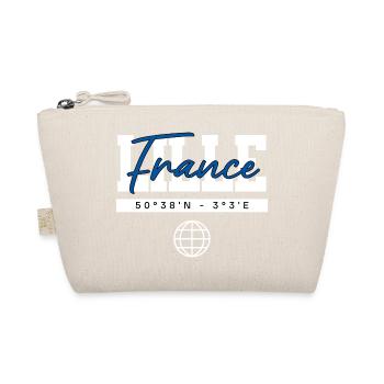 Lille Frankreich Koordinaten Reise Souvenir - Bio-Täschchen - Natur - Vorne