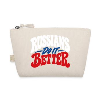 Russischer Stolz im Retro Design - Bio-Täschchen - Natur - Vorne