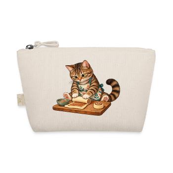 Katze rollt Zimtschnecken - Bio-Täschchen - Natur - Vorne