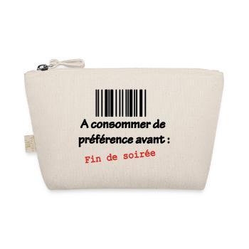 T-shirt Humour célibataire : A consommer - Trousse biologique - nature - Devant